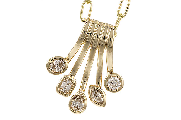 D283-26348: NECKLACE .42 TW FANCY CUT DIAMONDS (18")