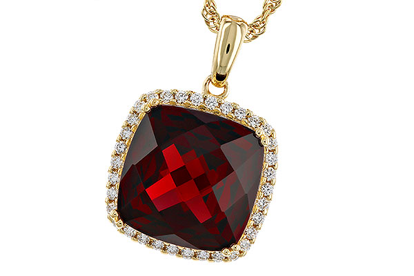 D284-12694: NECKLACE 9.26 GARNET 9.51 TGW (12MM CU)