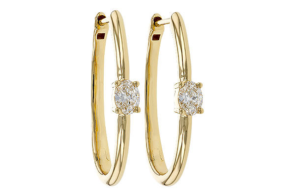 D284-13557: EARRINGS .47 TW OVAL DIAMONDS