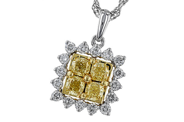 D284-13585: NECK .76 FANCY YELLOW DIAMONDS 1.09 TW
