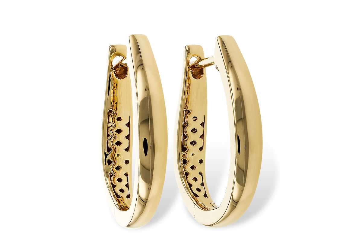 D284-15439: GOLD EARRINGS (17MM)