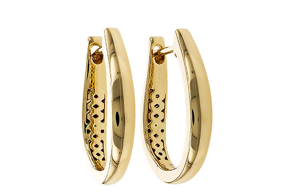 D284-15439: GOLD EARRINGS (17MM)