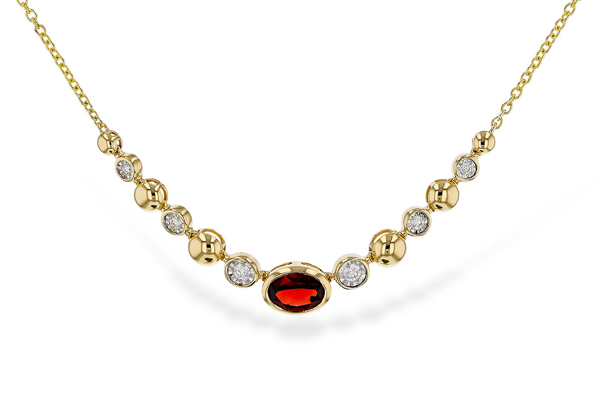 D284-17212: NECKLACE .88 GARNET 1.00 TGW (17")