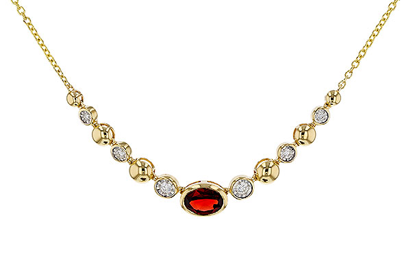 D284-17212: NECKLACE .88 GARNET 1.00 TGW (17")