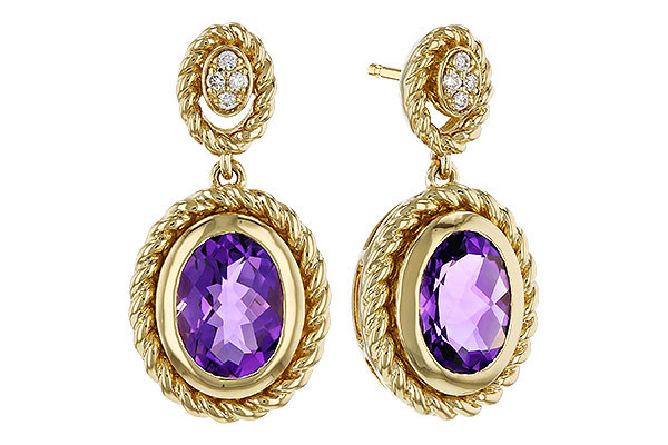 D284-18121: EARRINGS 1.98 AMETHYST 2.02 TGW (8x6MM AMY)