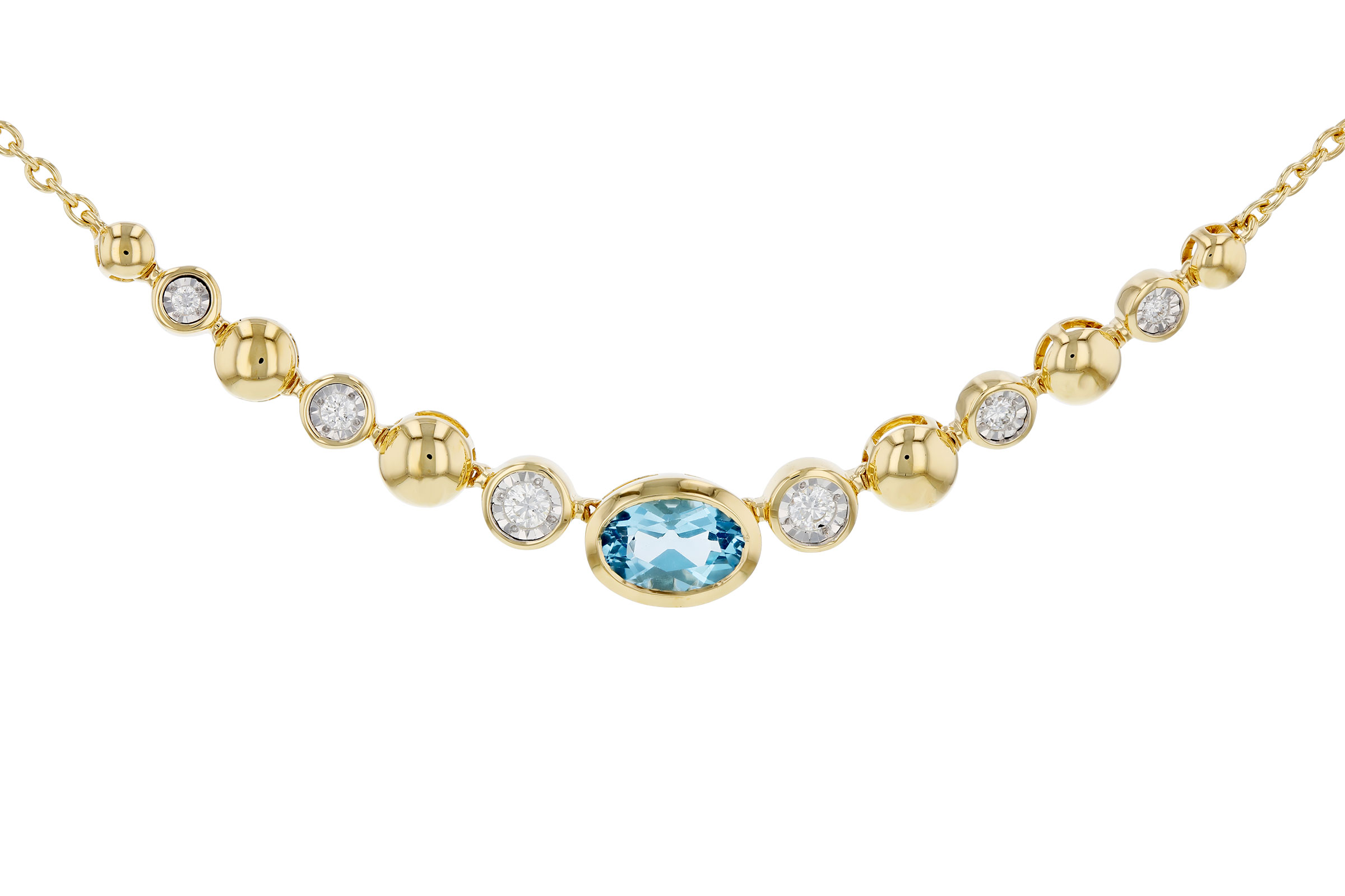 D285-01785: NECKLACE .83 SWISS BLUE TOPAZ .95 TGW (17")