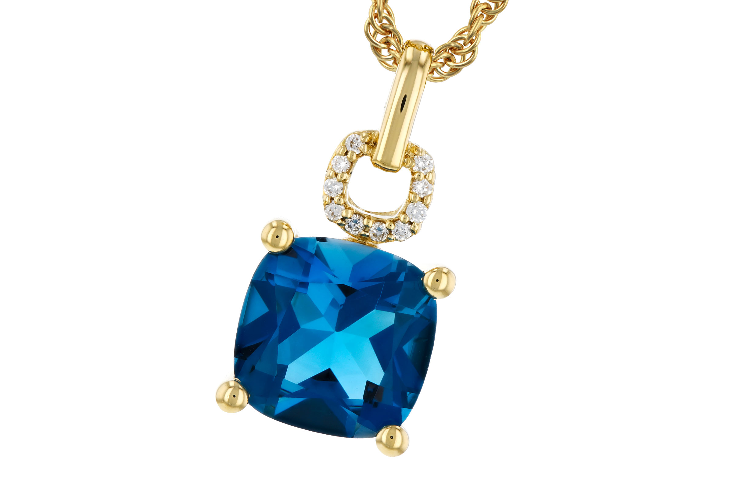 D285-02676: NECK 2.16 LONDON BLUE TOPAZ 2.18 TGW (8MM LBT)