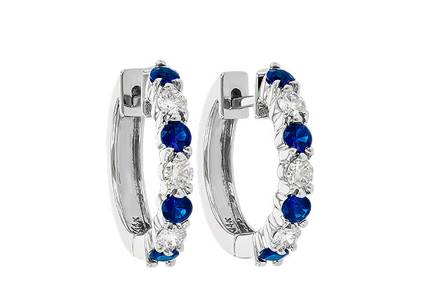 E010-49021: EARRINGS .64 SAPP 1.05 TGW