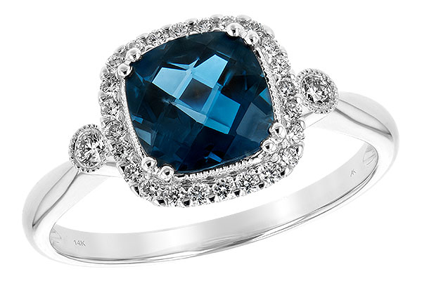 E198-65385: LDS RG 1.62 LONDON BLUE TOPAZ 1.78 TGW (7MM LBT)