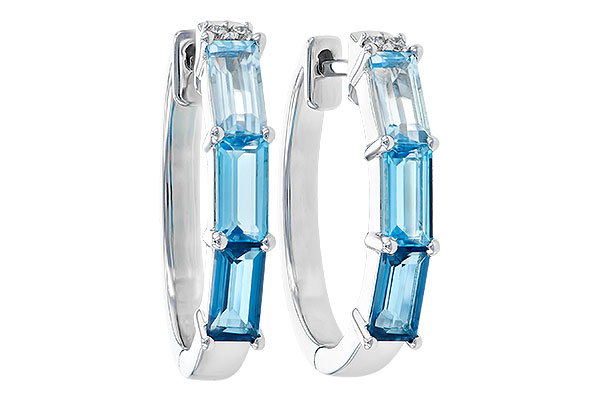 E282-30866: EARR 2.51 BLUE TOPAZ 2.55 TGW