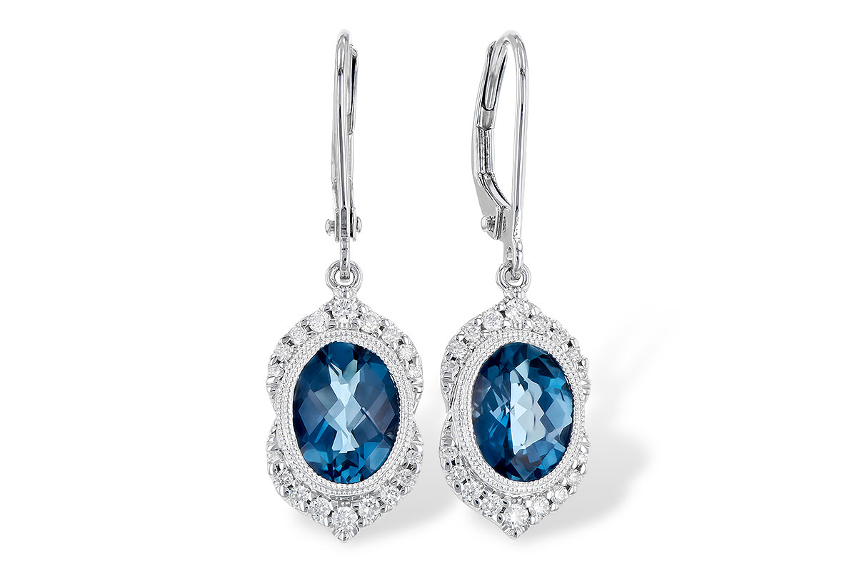 E282-36339: EARR 2.45 LONDON BLUE TOPAZ 2.64 TGW