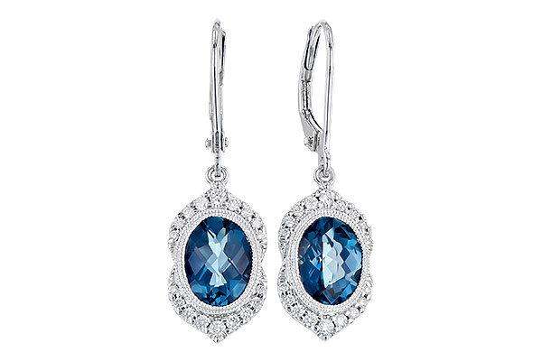 E282-36339: EARR 2.45 LONDON BLUE TOPAZ 2.64 TGW