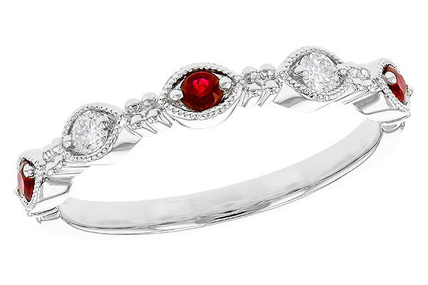 E283-20903: LDS WED RG .14 TW RUBY .23 TGW