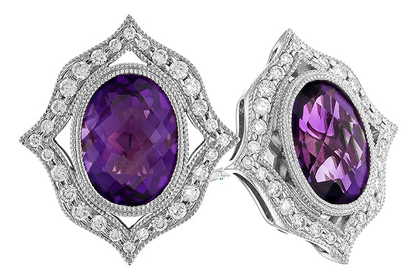 E283-25430: EARR 2.12 TW AMETHYST 2.36 TGW (8x6 MM AMY)