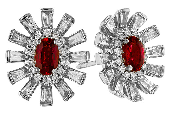 E283-26294: EARR .58 TW RUBY 1.30 TGW (5x3MM RUBY)