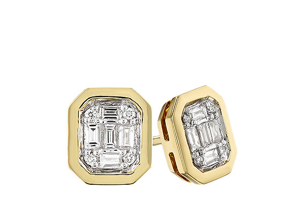 E283-26330: EARRINGS .13 BAG .16 TW