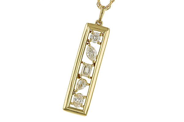E283-27203: NECKLACE .85 TW FANCY CUT DIAMONDS