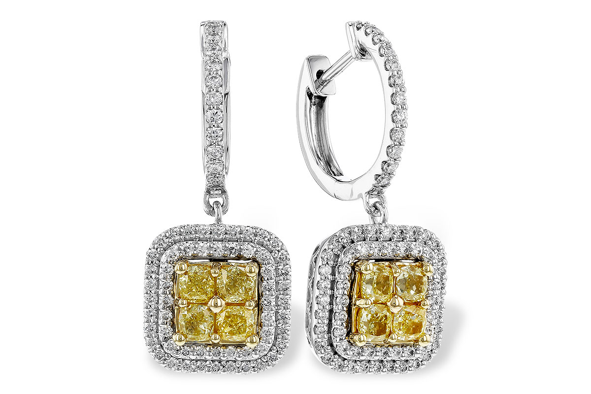 E284-12685: EARR 1.04 FANCY YELLOW DIAMONDS 1.62 TW