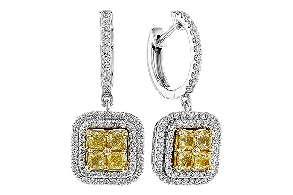 E284-12685: EARR 1.04 FANCY YELLOW DIAMONDS 1.62 TW