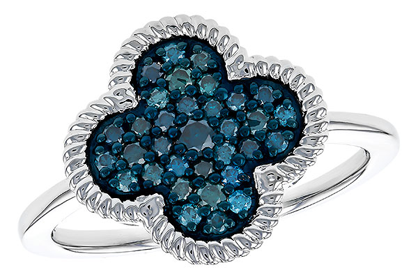 E284-14530: LDS DIA RG .33 TW BLUE DIAMONDS