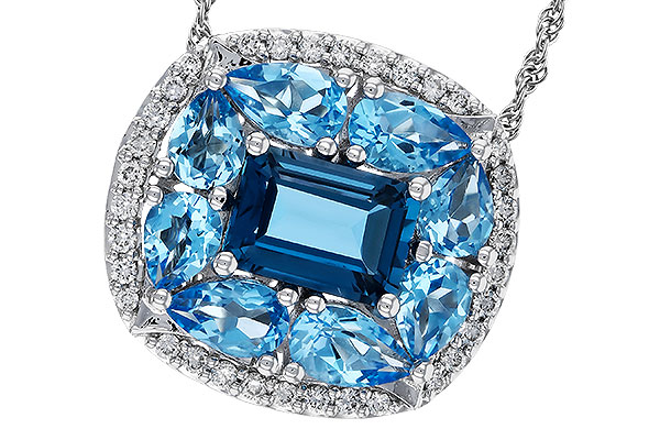 E284-18130: NECKLACE 2.59 TW BLUE TOPAZ 2.75 TGW