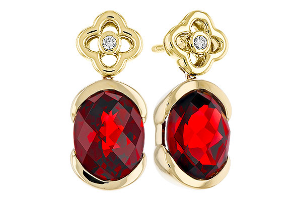 E285-00857: EARRINGS 4.13 TW GARNET 4.15 TGW (9x7MM GAR)