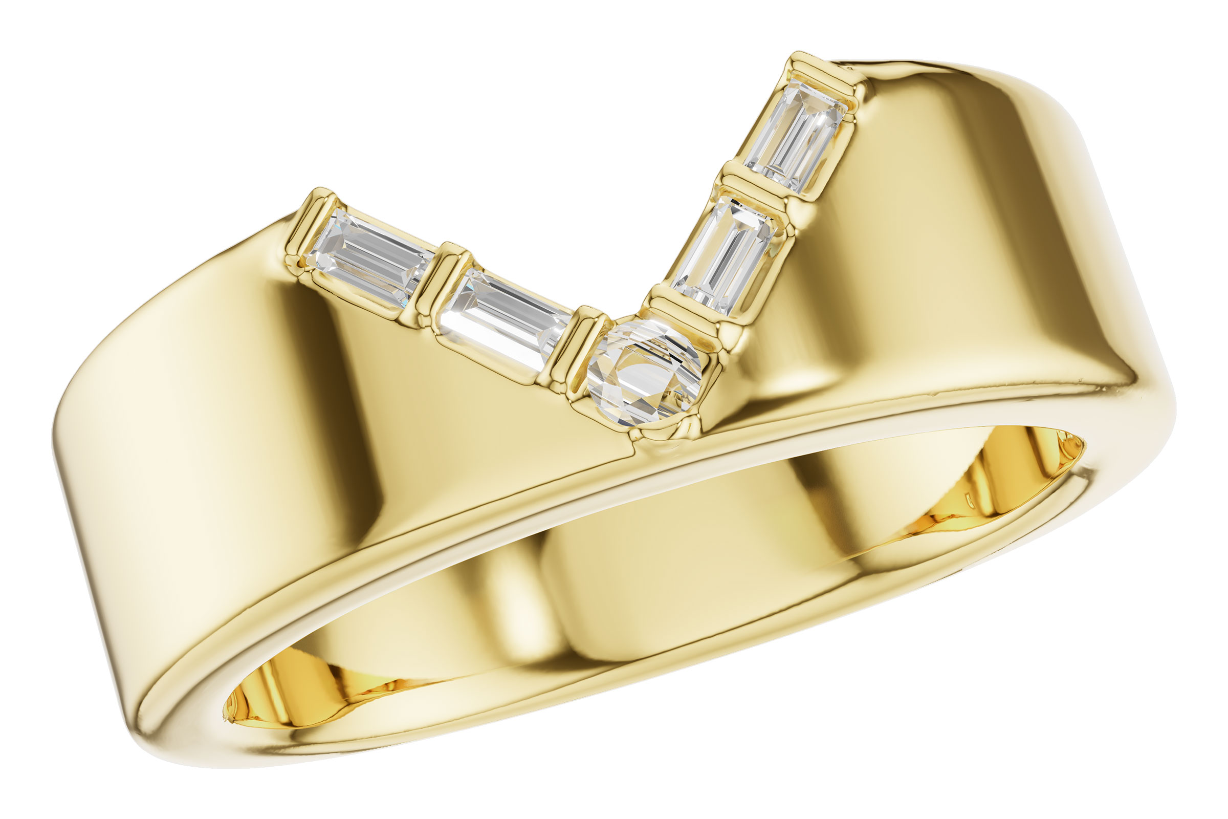 E285-01757: LDS DIA WED RG .07 BAGUETTE .11 TW
