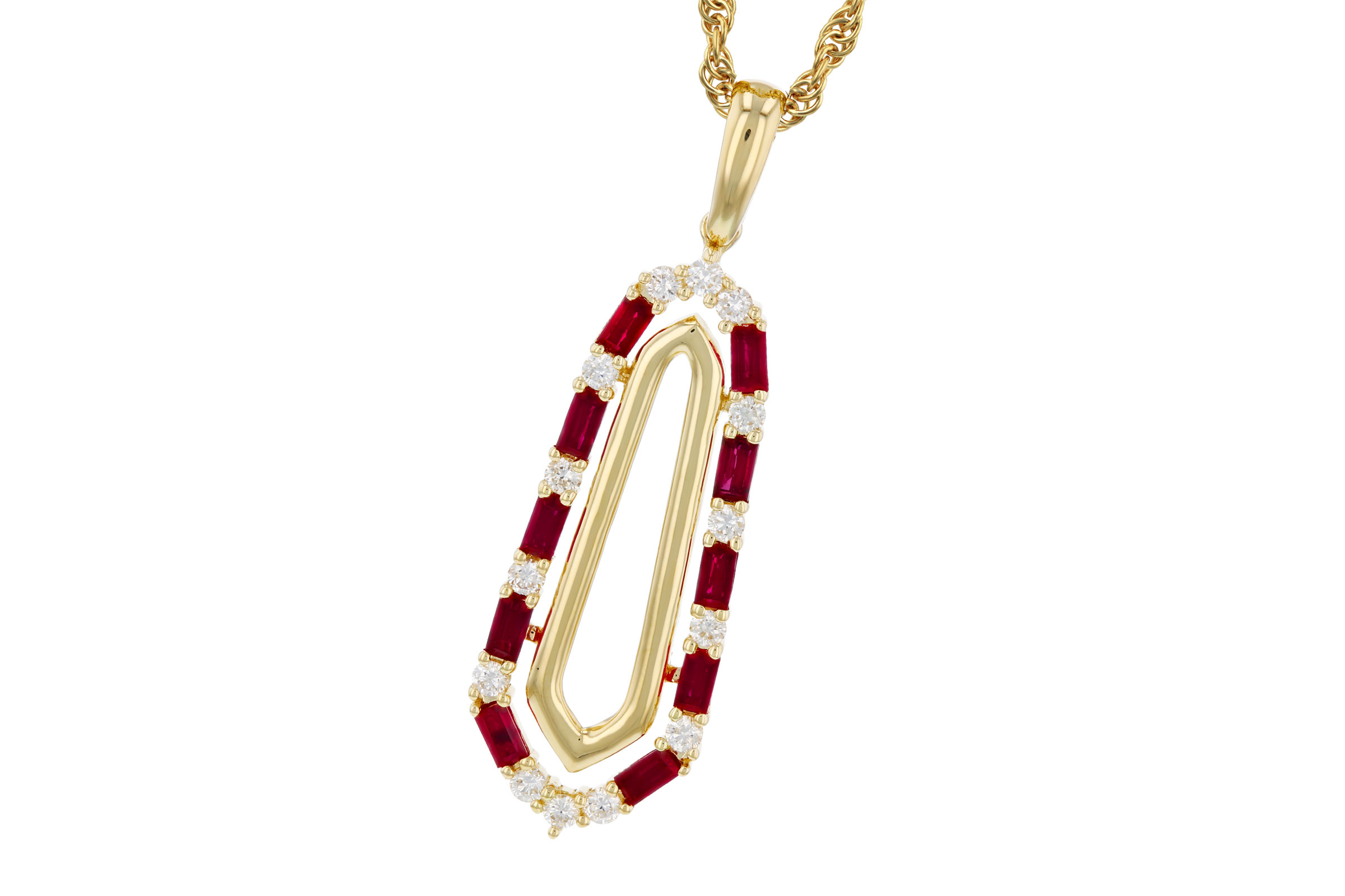 E285-03585: NECKLACE .72 TW RUBY .92 TGW