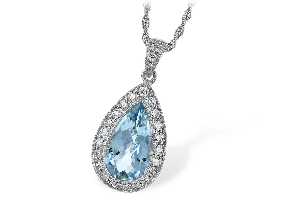 F015-09075: NECKLACE 2.20 AQUA 2.55 TGW