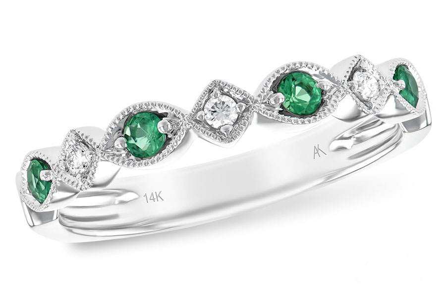 F194-17266: LDS WED RG .15 EMERALD .21 TGW