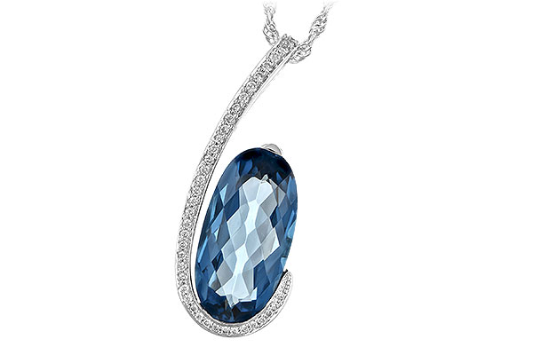 F198-65448: NECK 4.48 LONDON BLUE TOPAZ 4.60 TGW
