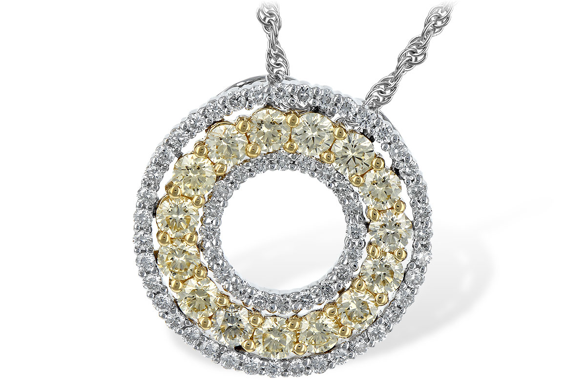 F198-66303: NECK 1.08 YELLOW DIAS 1.55 TW