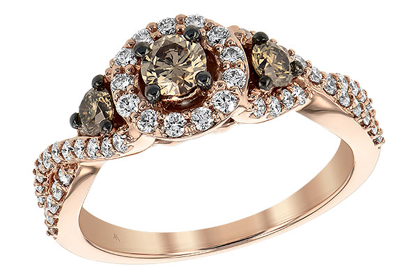 F198-70857: LDS DIA RG .23 BROWN CTR .97 TW