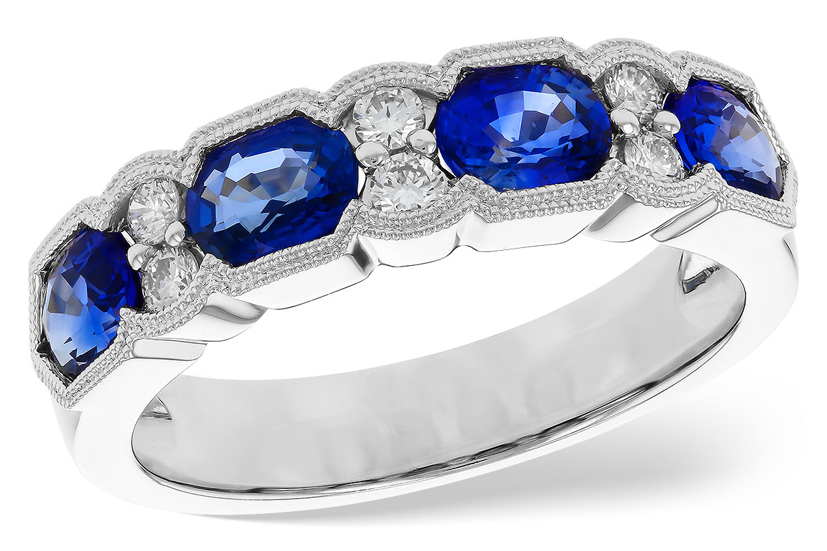 F198-72712: LDS WED RG 1.72 SAPPHIRE 1.90 TGW (5x4MM SAPP)