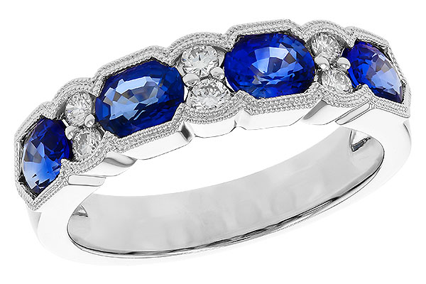 F198-72712: LDS WED RG 1.72 SAPPHIRE 1.90 TGW (5x4MM SAPP)
