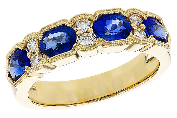 F198-72712: LDS WED RG 1.72 SAPPHIRE 1.90 TGW (5x4MM SAPP)