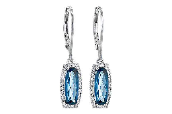 F199-60848: EARR 2.10 LONDON BLUE TOPAZ 2.28 TGW
