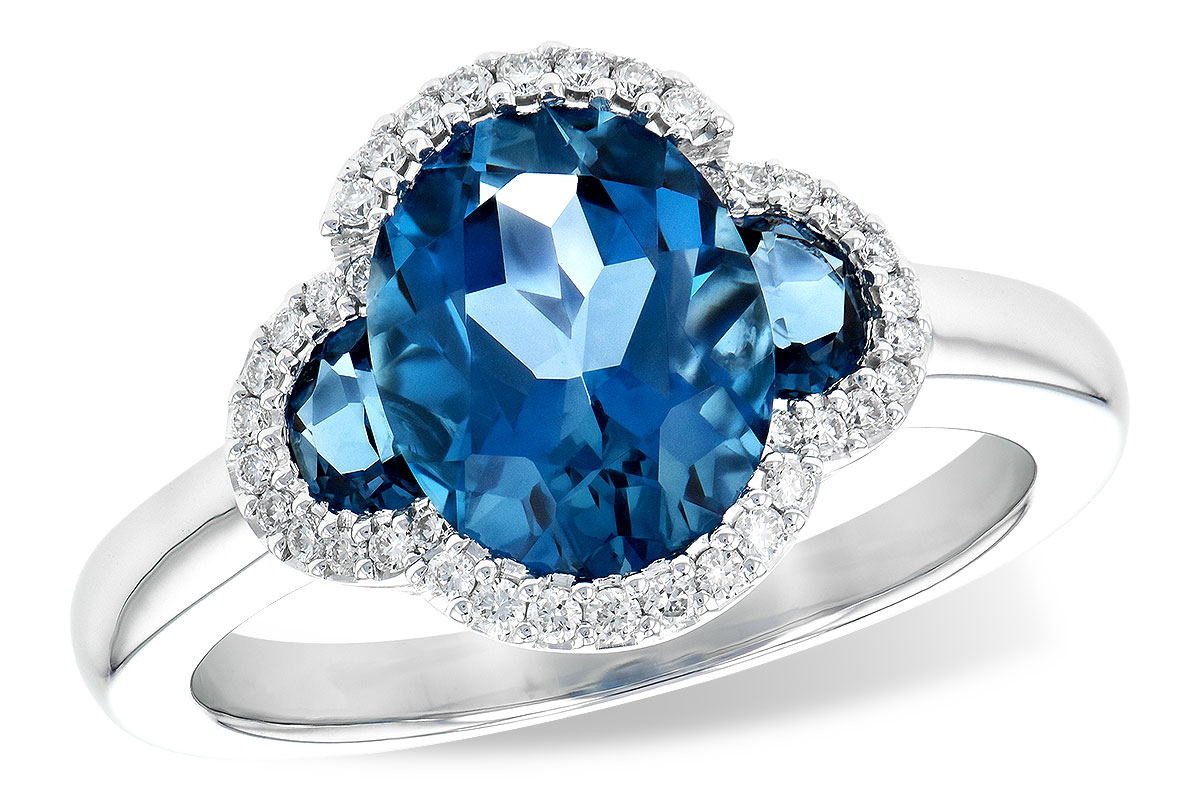 F199-60875: LDS RG 3.04 TW LONDON BLUE TOPAZ 3.20 TGW