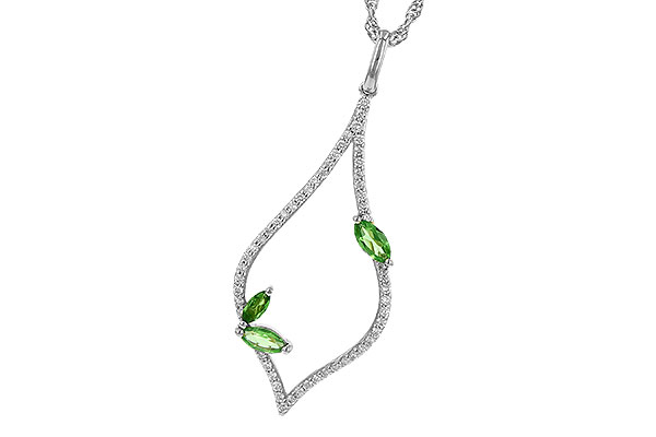 F199-61803: NECK .35 GREEN GARNET .55 TGW
