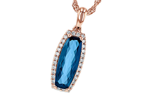 F199-62639: NECK 1.58 LONDON BLUE TOPAZ 1.70 TGW