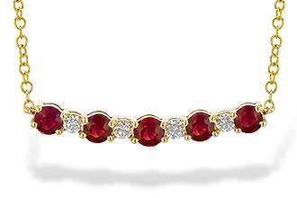 F199-63548: NECK .58 TW RUBY .70 TGW