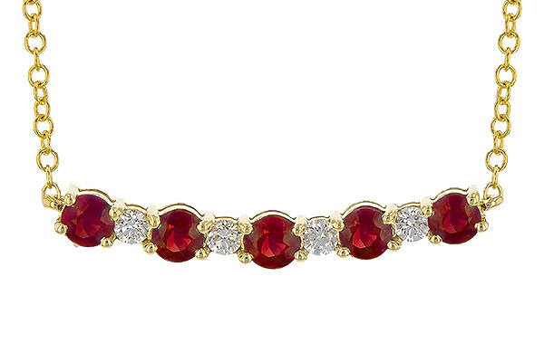 F199-63548: NECK .58 TW RUBY .70 TGW