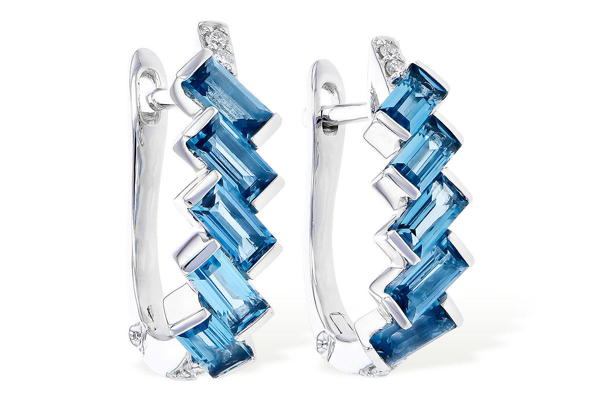 F282-35421: EARR 1.45 LONDON BLUE TOPAZ 1.50 TGW