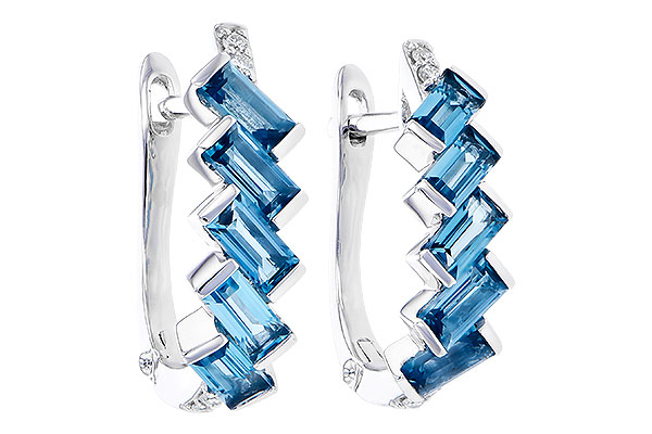 F282-35421: EARR 1.45 LONDON BLUE TOPAZ 1.50 TGW