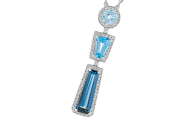 F283-20839: NECK 3.26 TW BLUE TOPAZ 3.50 TGW