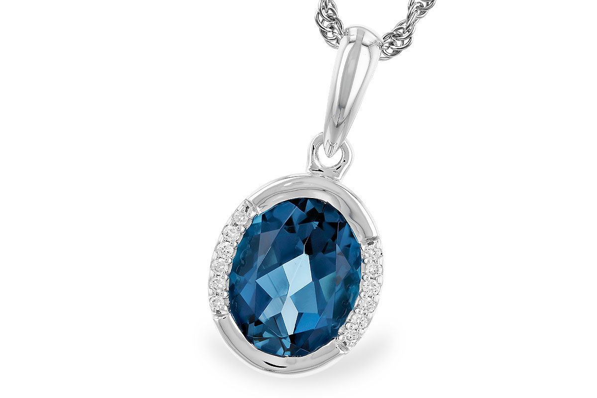 F283-22703: NECK 1.90 TW LONDON BLUE TOPAZ 1.93 TGW (9x7 LBT)