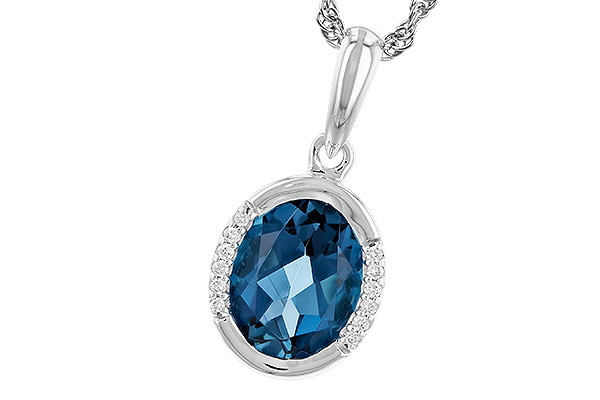 F283-22703: NECK 1.90 TW LONDON BLUE TOPAZ 1.93 TGW (9x7 LBT)