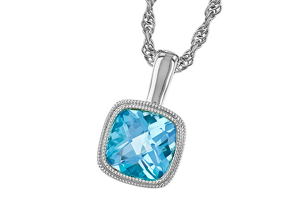 F283-24539: NECKLACE 1.10 CT BLUE TOPAZ