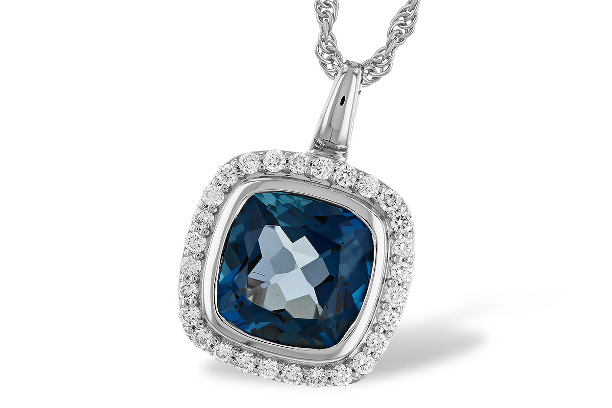 F283-25394: NECK 3.85 LONDON BLUE TOPAZ 4.15 TGW (9MM LBT)