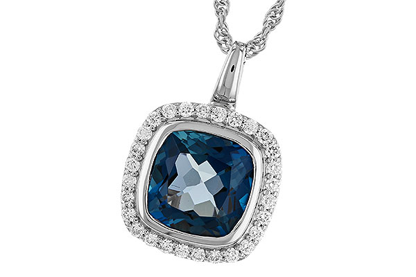 F283-25394: NECK 3.85 LONDON BLUE TOPAZ 4.15 TGW (9MM LBT)